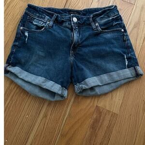 Silver Jeans Co. boyfriend shorts, distressed. Waist 29", Inseam 4.5"